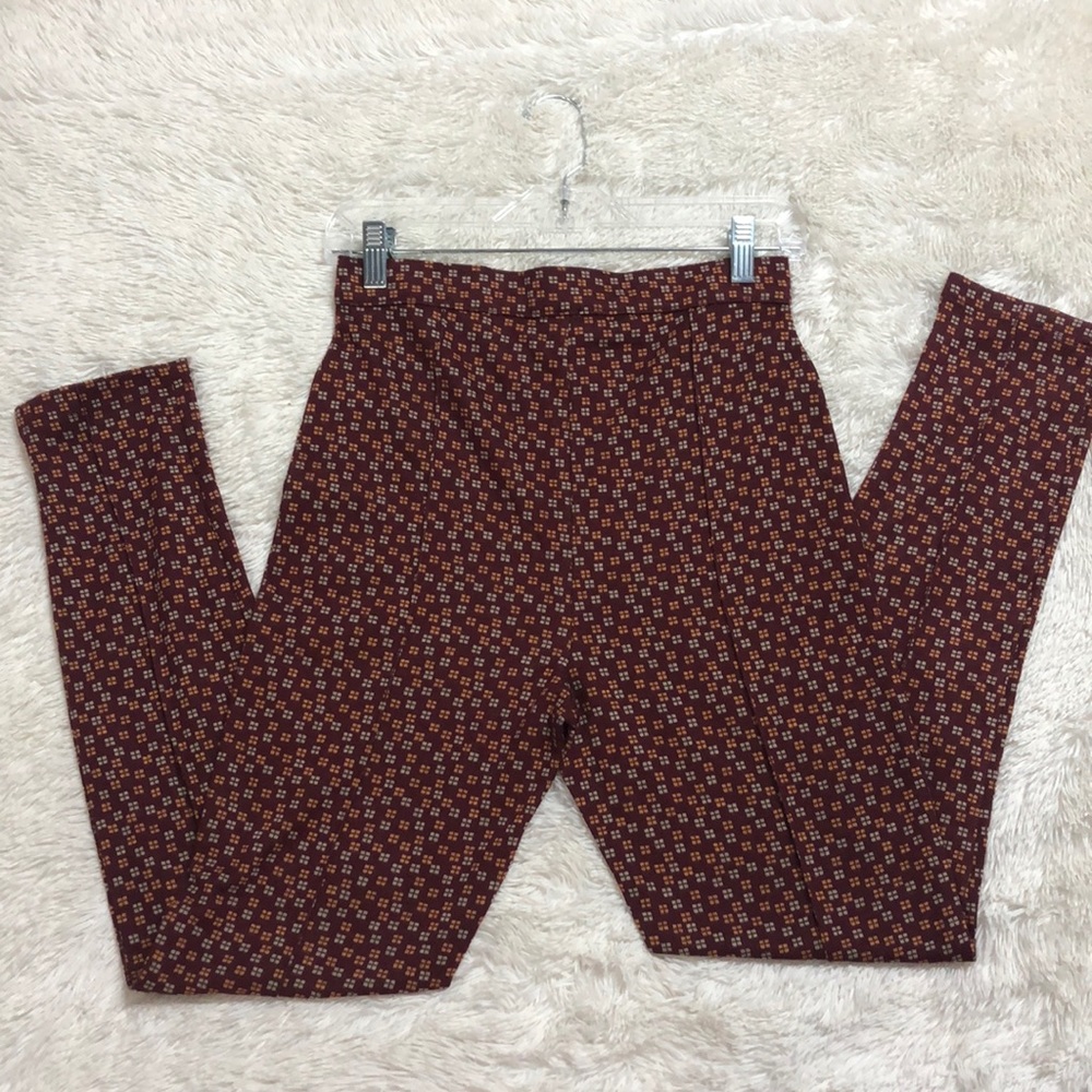 Free People Carnaby Red Patterned Pants - Picture 6 of 7